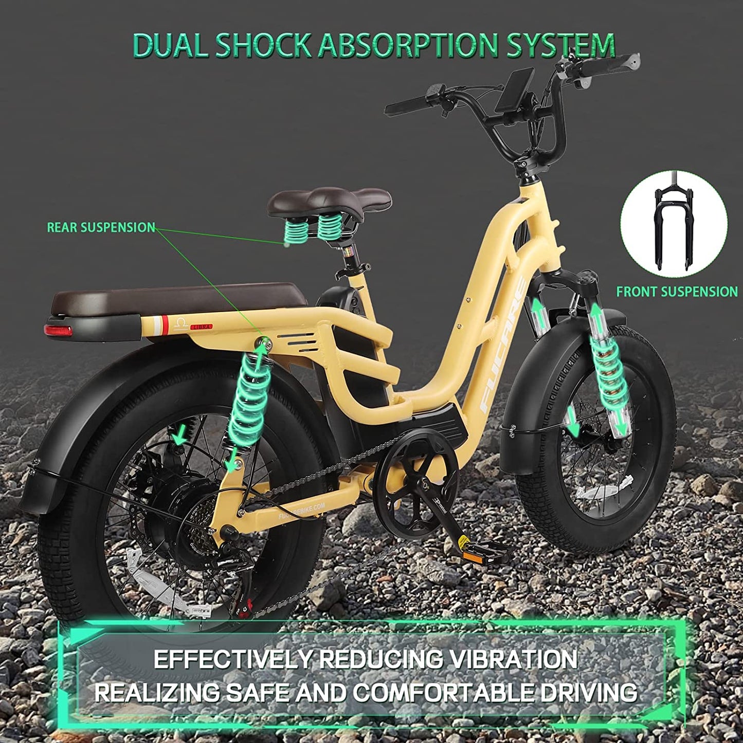 Fucare Libra Electric Bike , All Terrain, Fat Tire 20" 4.0" 750W 15Ah 31Mph 48V