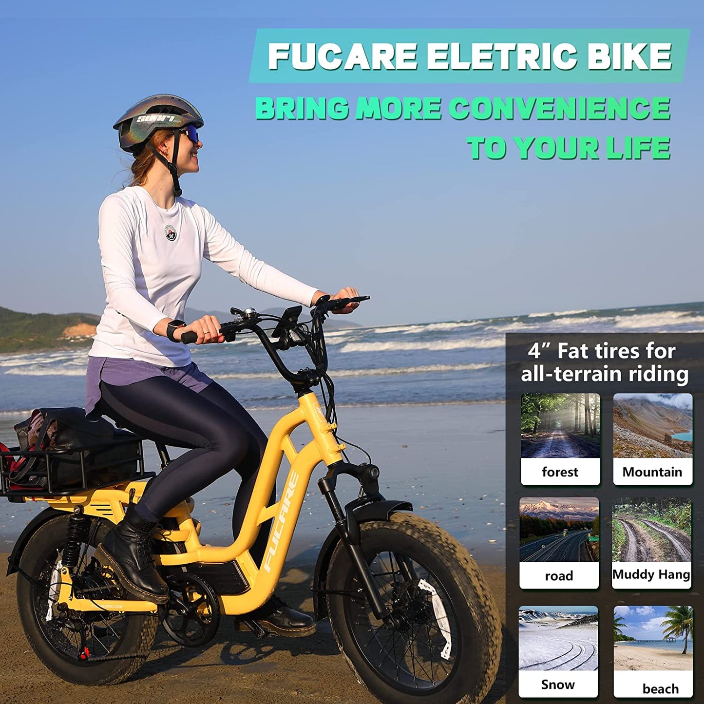 Fucare Libra Electric Bike , All Terrain, Fat Tire 20" 4.0" 750W 15Ah 31Mph 48V